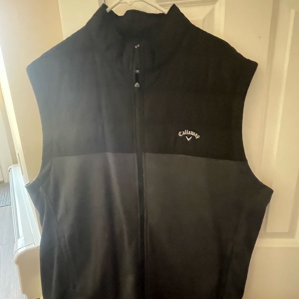 Callaway golf vest. Two tone dark gray and black